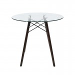 Mesa Oslo cristal nogal